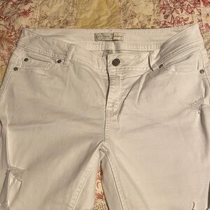 Est 1946 Denim Elegant White Skinny Jeans for Women Size 8 Curvy